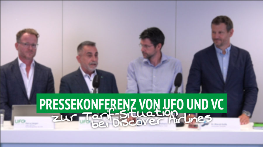 Aufzeichnung der Pressekonferenz von UFO und Vereinigung Cockpit